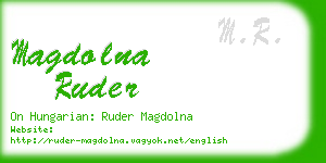 magdolna ruder business card